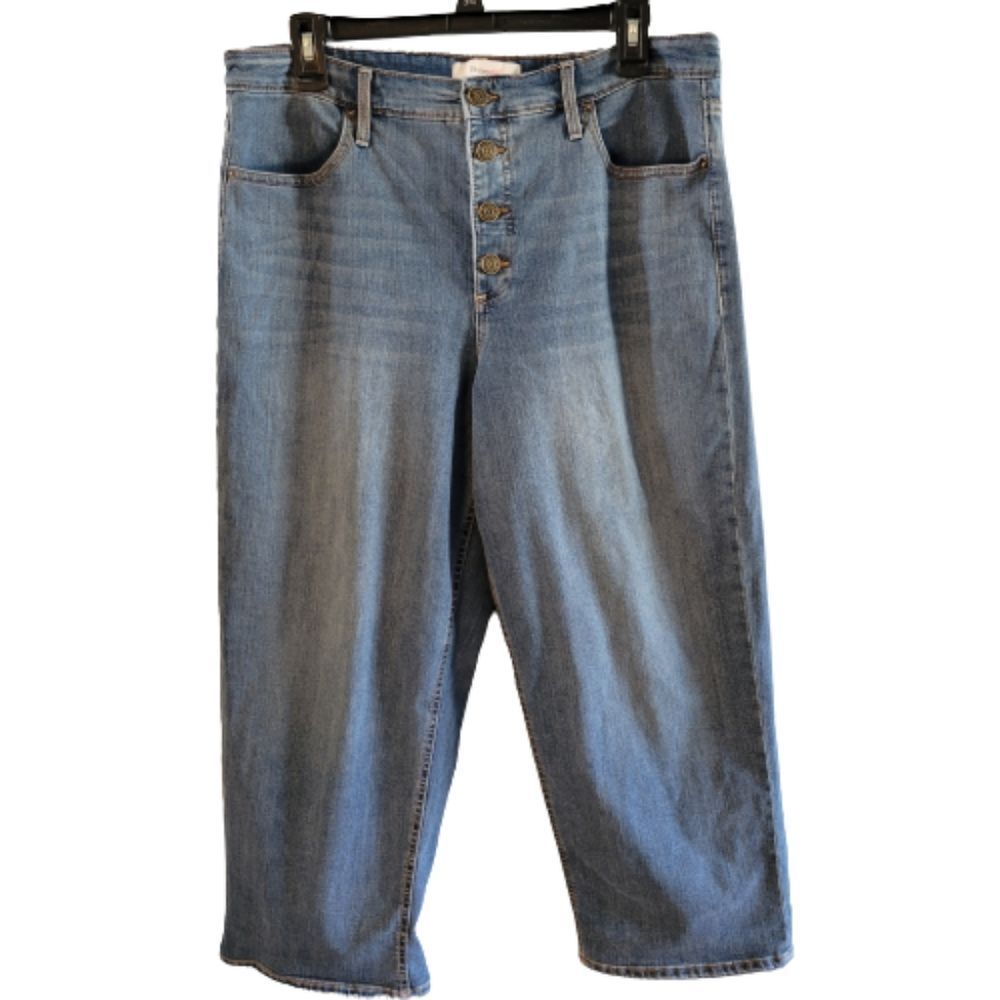 Skinnygirl high rise wide leg crop jeans size 31/12